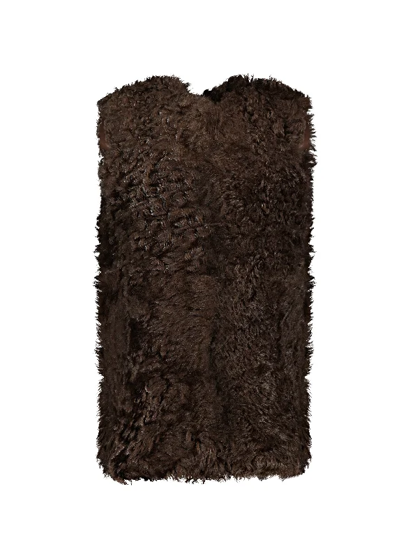 Embroidered Jacket-Ardi Shearling Gilet Vest