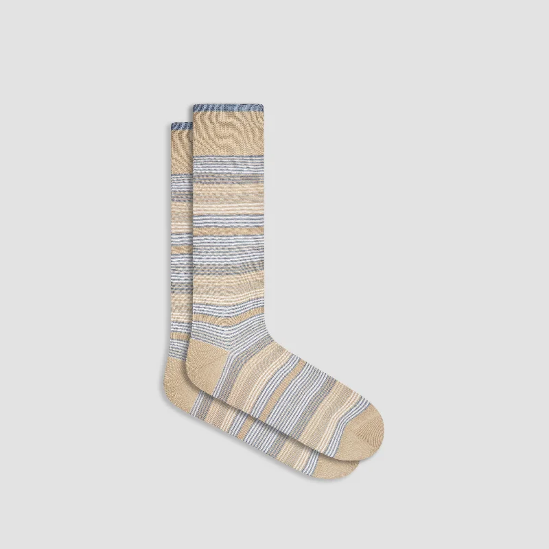 Non-Binding Socks-Striped Mid-Calf Socks