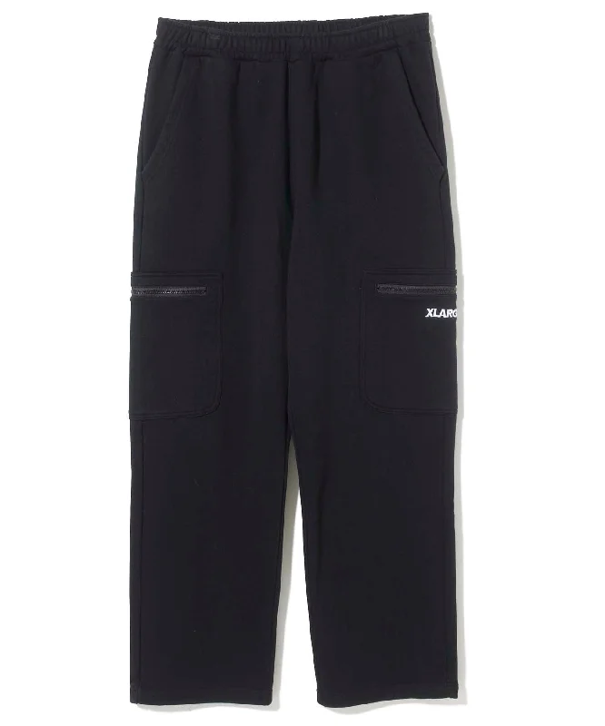 Minimalist Pants-EMBROIDERED SWEAT CARGO PANTS