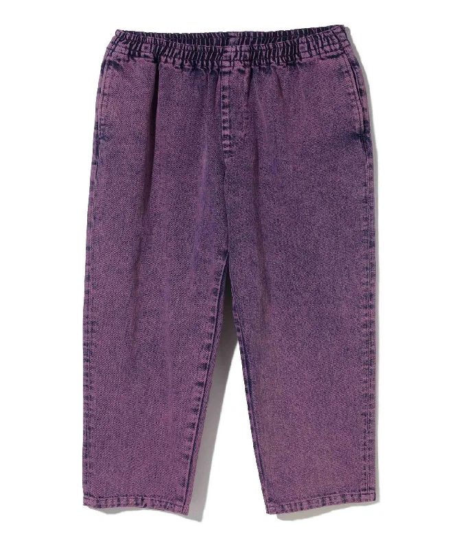 Trousers-OVERDYED DENIM EASY PANTS