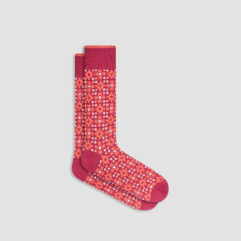 Boot Socks-Geometric Mid-Calf Socks