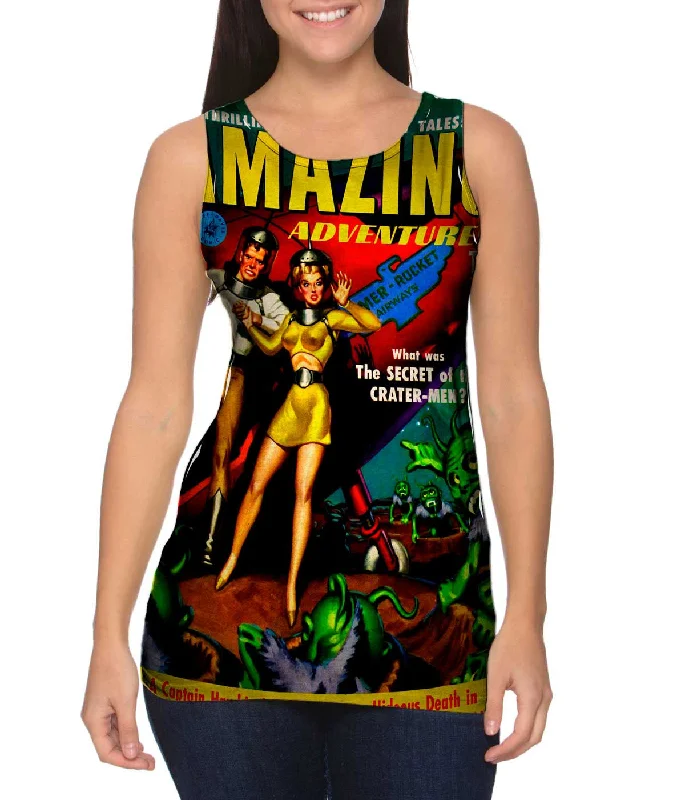 Crossback Tank-Alien Attack Comic Retro