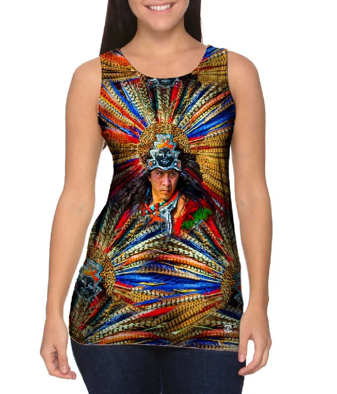 Yoga Tank-Aztec Tribal Warrior