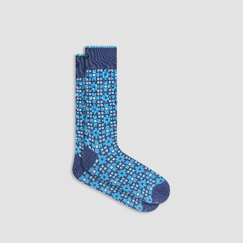 Slip-On Socks-Geometric Mid-Calf Socks