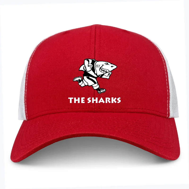 Y2K Hat-The Sharks Retro Trucker Cap