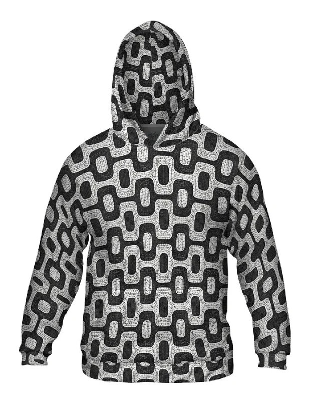 Fur Lined Hoodie-Brazil Tiles Ipanema Beach