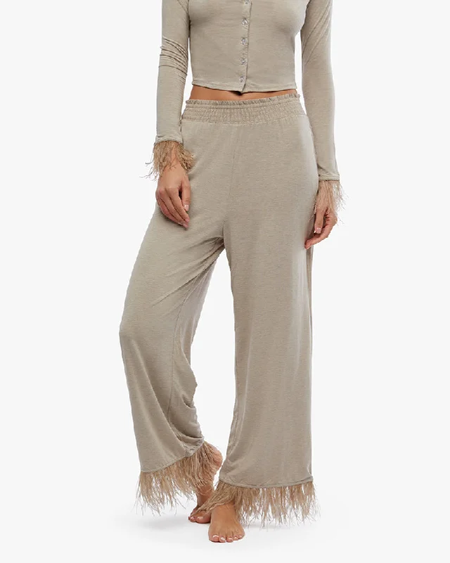 Relaxed Fit Pants-Feather Pull-On Pant