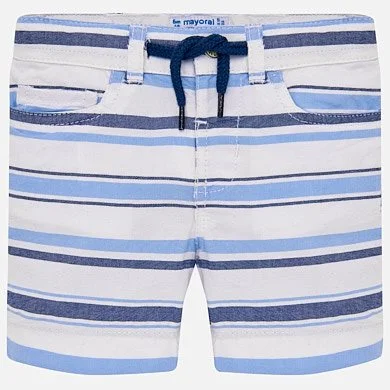 Striped Shorts-Striped Bermuda Shorts