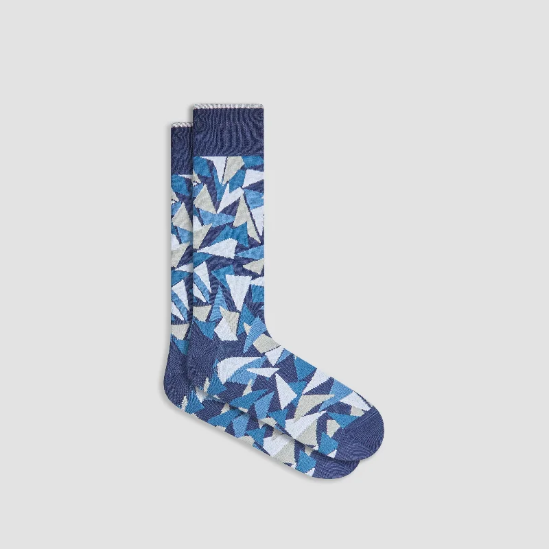 Running Compression Socks-Abstract Mid-Calf Socks