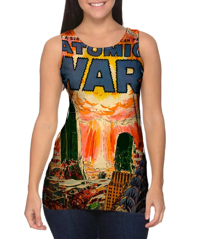 Recycled Material Tank-Atomic War Comic Retro