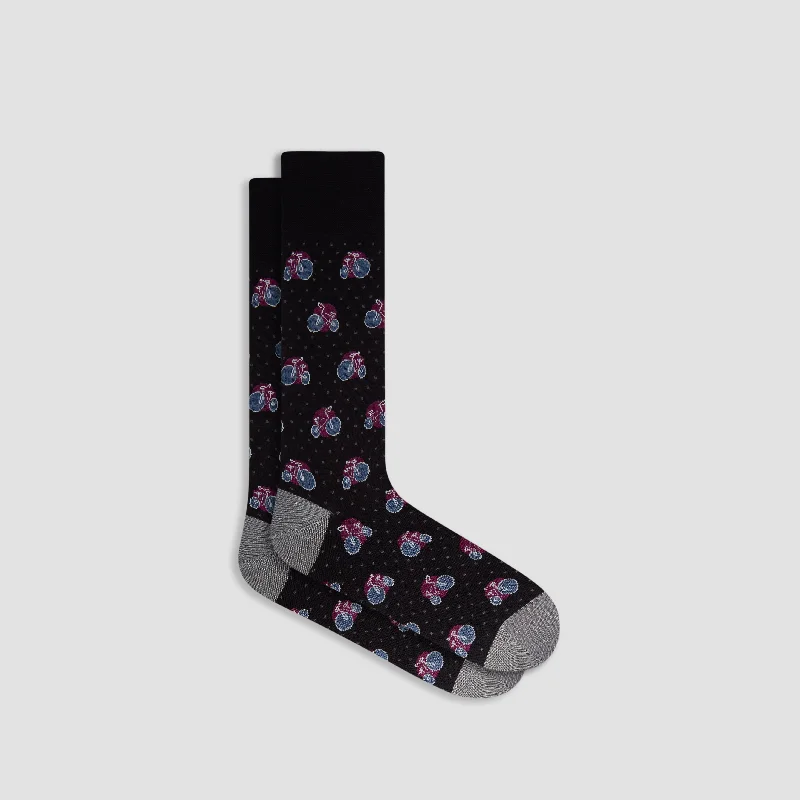 Grey Socks-High Wheel Mid-Calf Socks