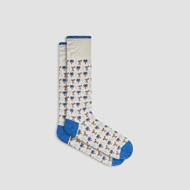 Novelty Socks-Tropical Mid-Calf Socks