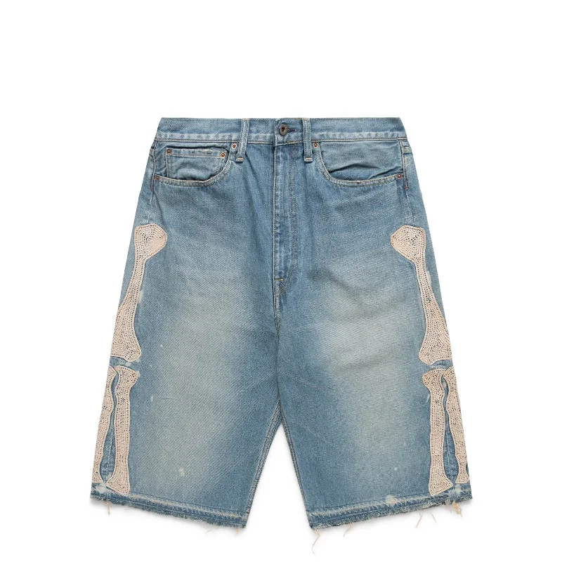 Mid Waist Shorts-14OZ DENIM 5P SHORTS (BONE)