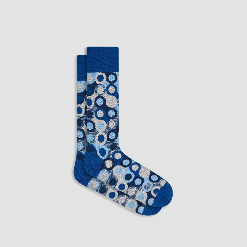 Crew Length Socks-Geometric Mid-Calf Socks