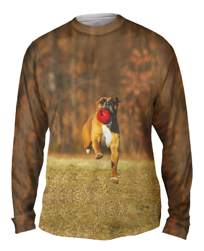 Minimalist Long Sleeve-Lively Boxer And Red Ball