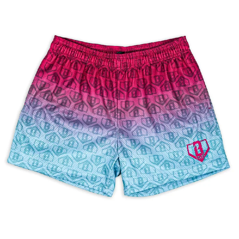 Loose Fit Shorts-Gradient Shorts - Cotton Candy