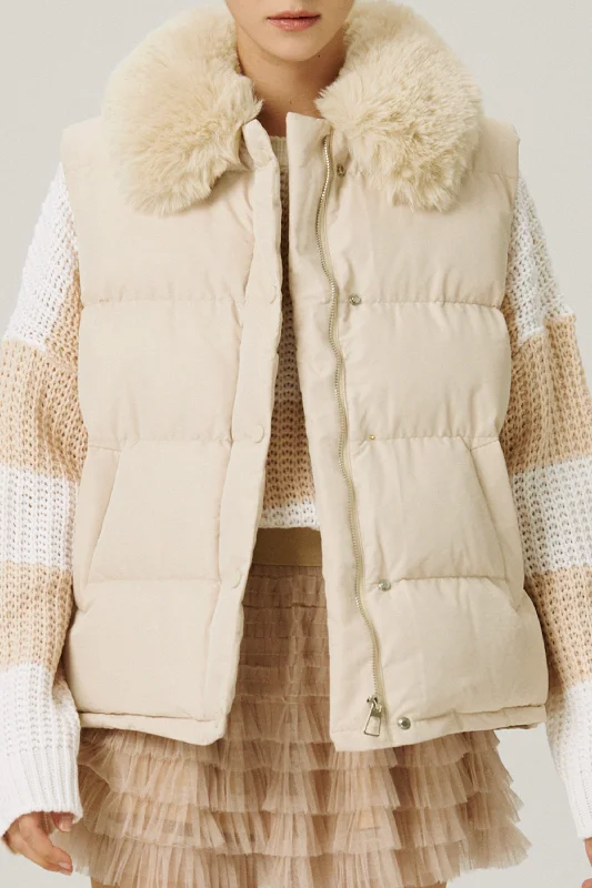 Soccer Jacket-Polina Sleeveless Puffer Jacket