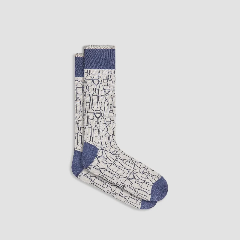 Cotton Socks-Abstract Mid-Calf Socks