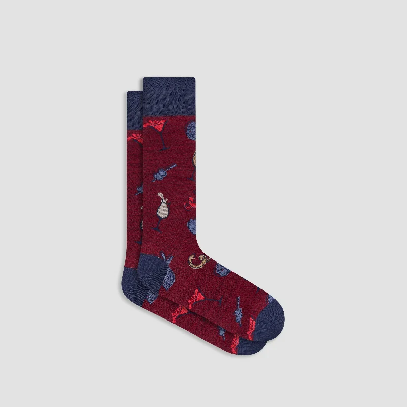 Eco-Friendly Socks-Cocktails Mid-Calf Socks