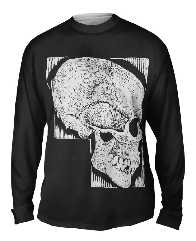 Solid Color Long Sleeve-M.C.Escher - "Skull" (1919)