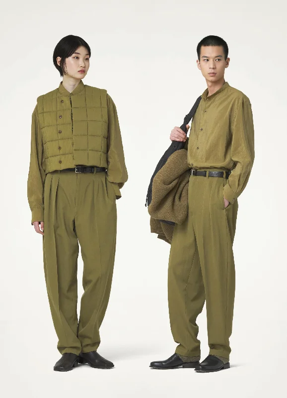 Insulated Pants-PLEATED TAPERED PANTS