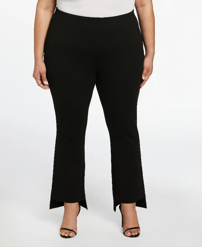 Leggings-Plus Size Step Hem Ponte Knit Pull-On Pant