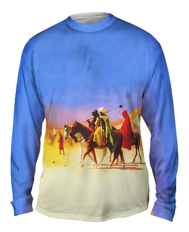 Custom Long Sleeve-Jean-Leon Gerome - "Arabs Crossing The Desert" (1870)