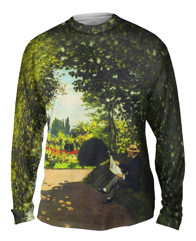 Tennis Long Sleeve-Monet -"Reading in the Garden" (1866)