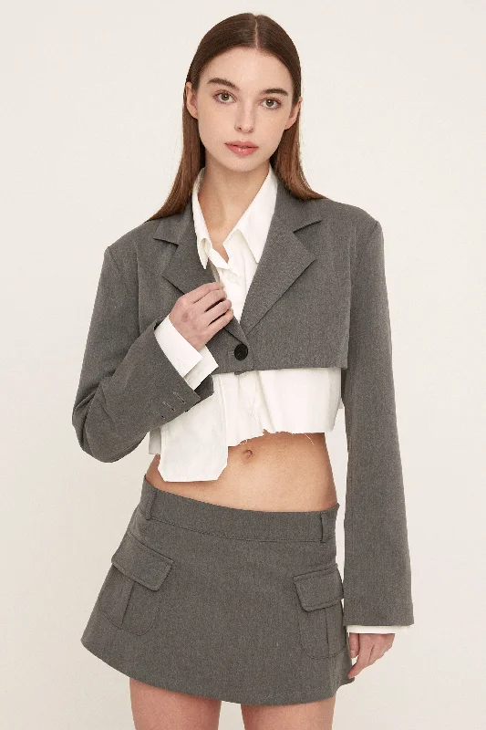 Streetwear Jacket-Iris Micro Cropped Jacket