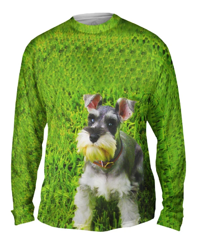 Zip-Up Long Sleeve-Loving Life Grey Schnauzer