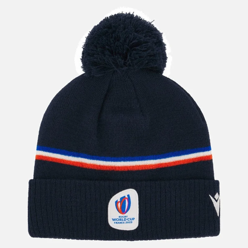 Military Cap-Rugby World Cup 23 France PomPom Beanie by Macron