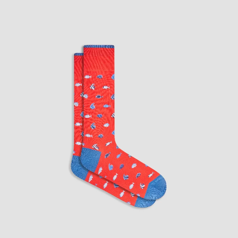 Luxury Socks-Fish Mid-Calf Socks