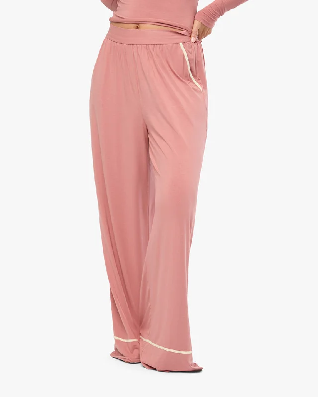 Jeans-Piped Wide Leg Pant