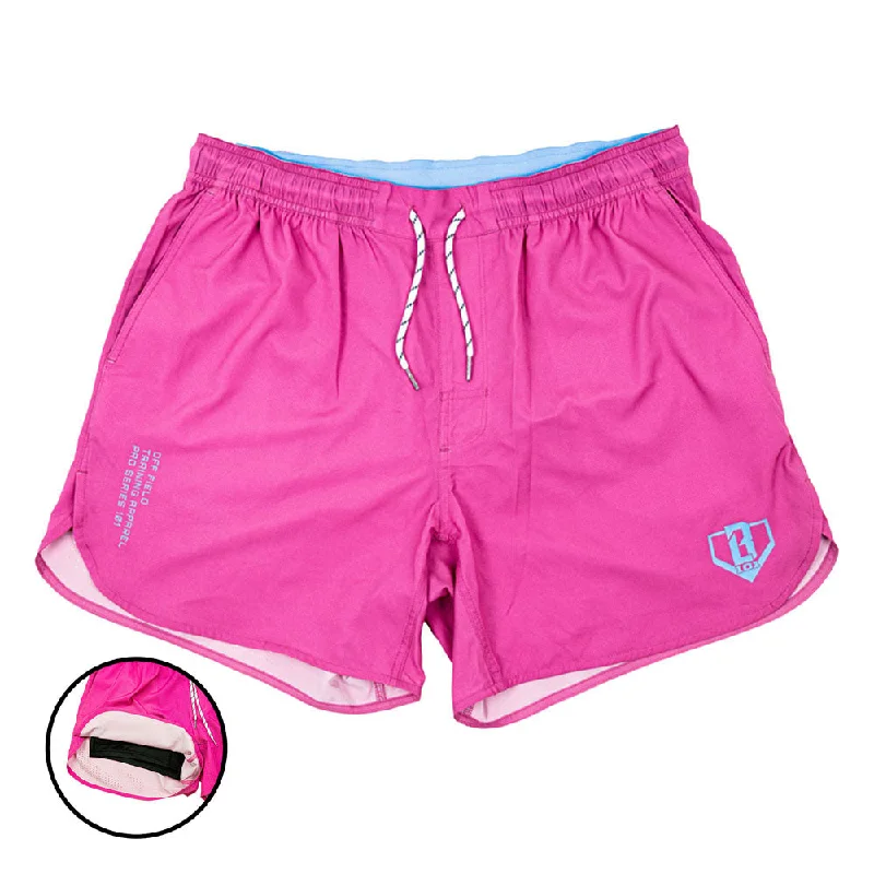 Quick Dry Shorts-Pro Series Shorts with Liner - Pink