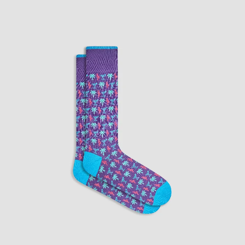 Calf-Length Socks-Tropical Mid-Calf Socks