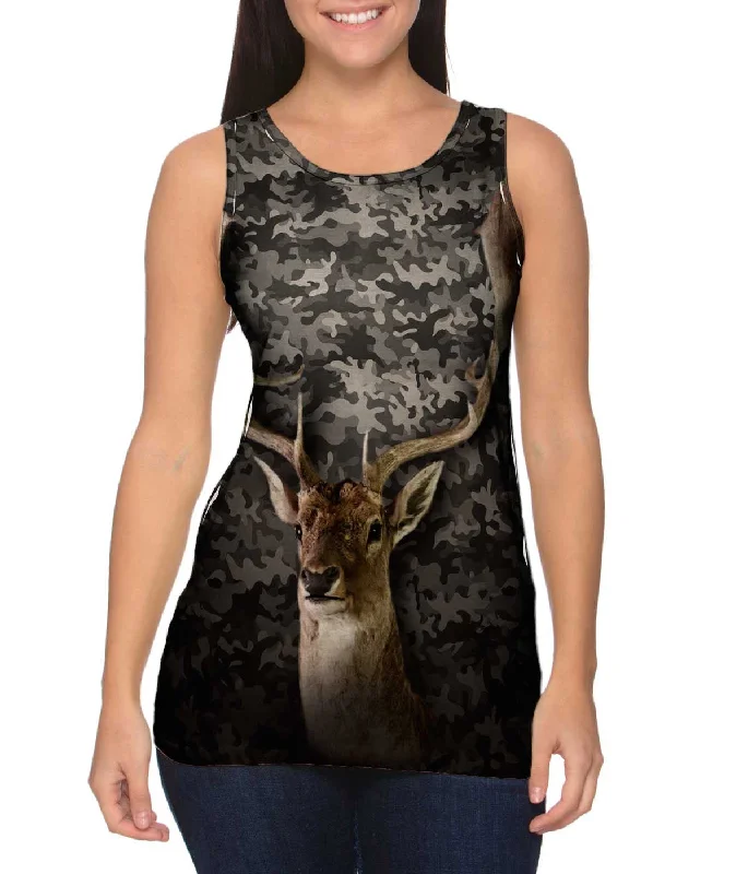 Casual Sleeveless-Camouflage Baroque Deer