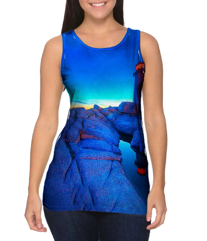 Gym Tank-Blue Sky Lighthouse