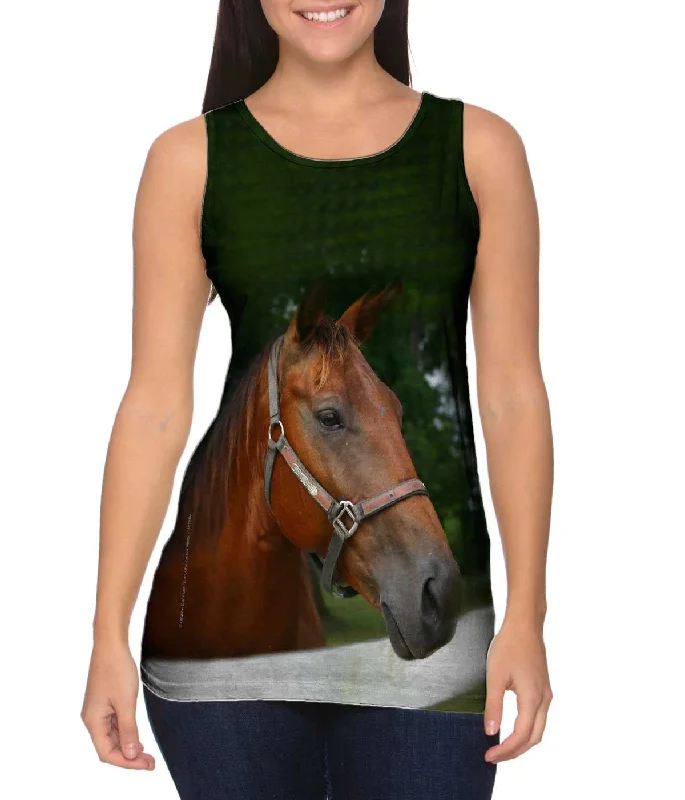 Crew Neck Tank-All Knowing Horse