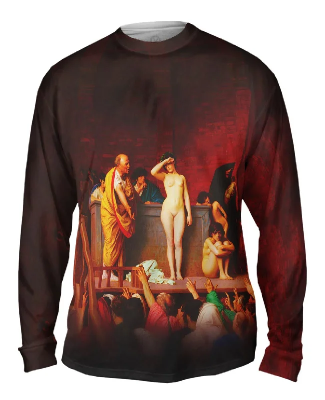 Streetwear Long Sleeve-Jean-Leon Gerome - "Slave Market In Rome" (1884)