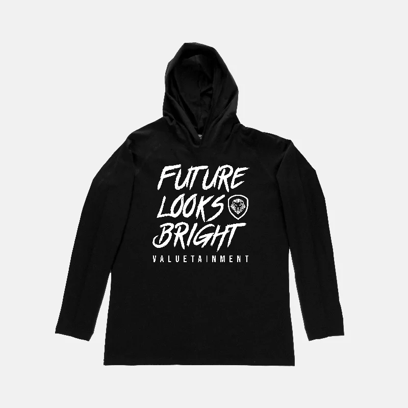 Skateboarding Hoodie-Future Looks Bright Long Sleeve Lightweight Hoodie