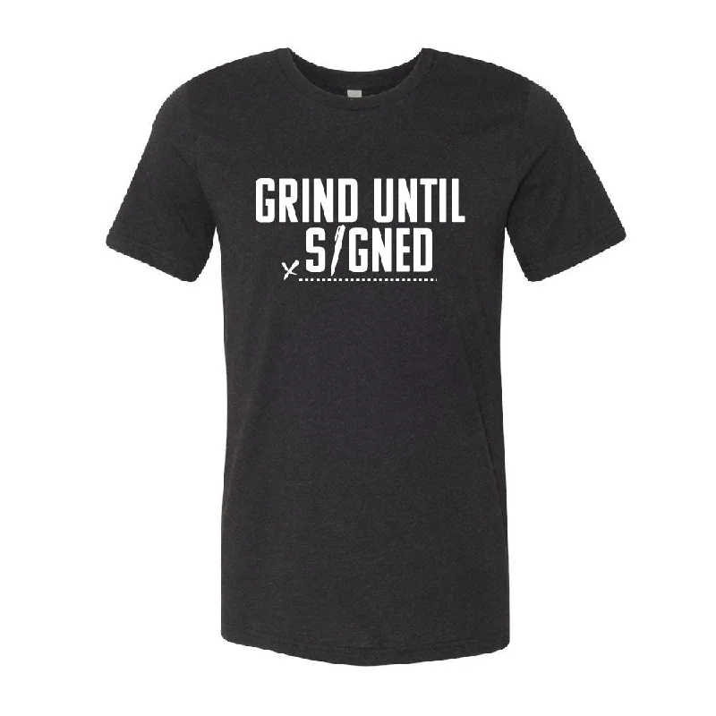 Striped T-Shirt-Grind Until Signed T-Shirt