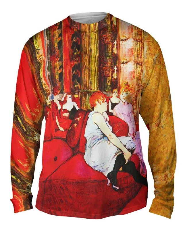 Organic Cotton Long Sleeve-Henri de Toulouse Lautrec - "Salon at the Rue des Moulins" (1894)