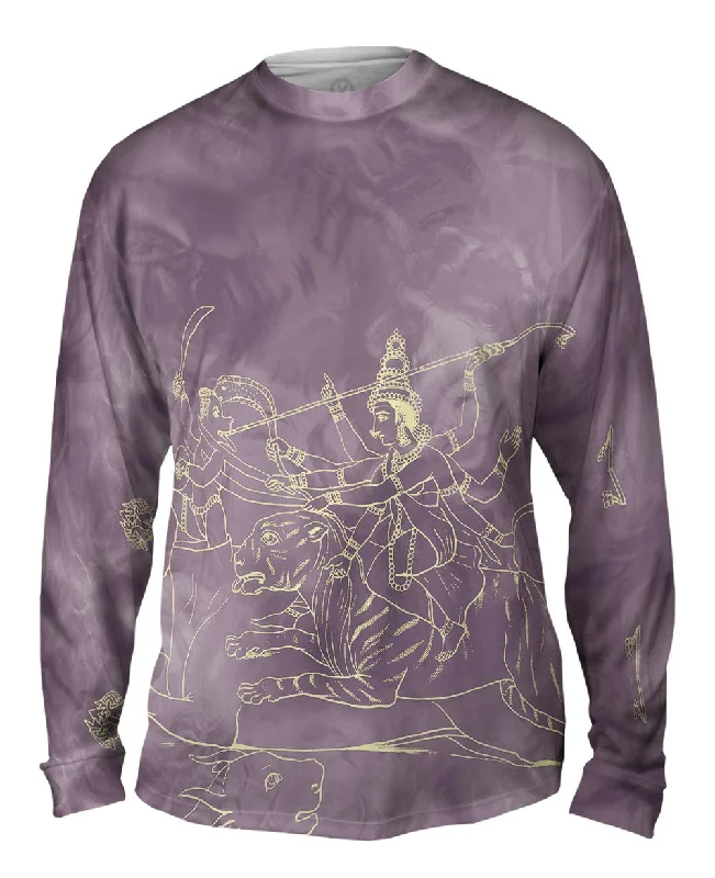 Zip-Up Long Sleeve-India - "Durga Slaying Mahishasura"