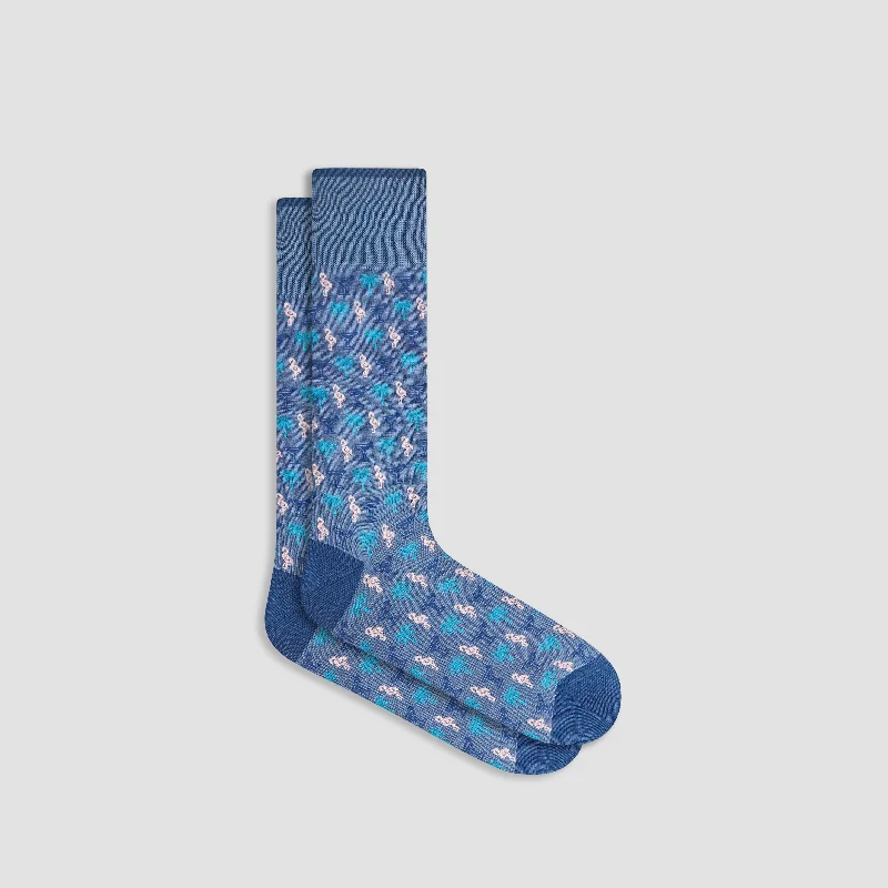 Embroidered Socks-Tropical Mid-Calf Socks