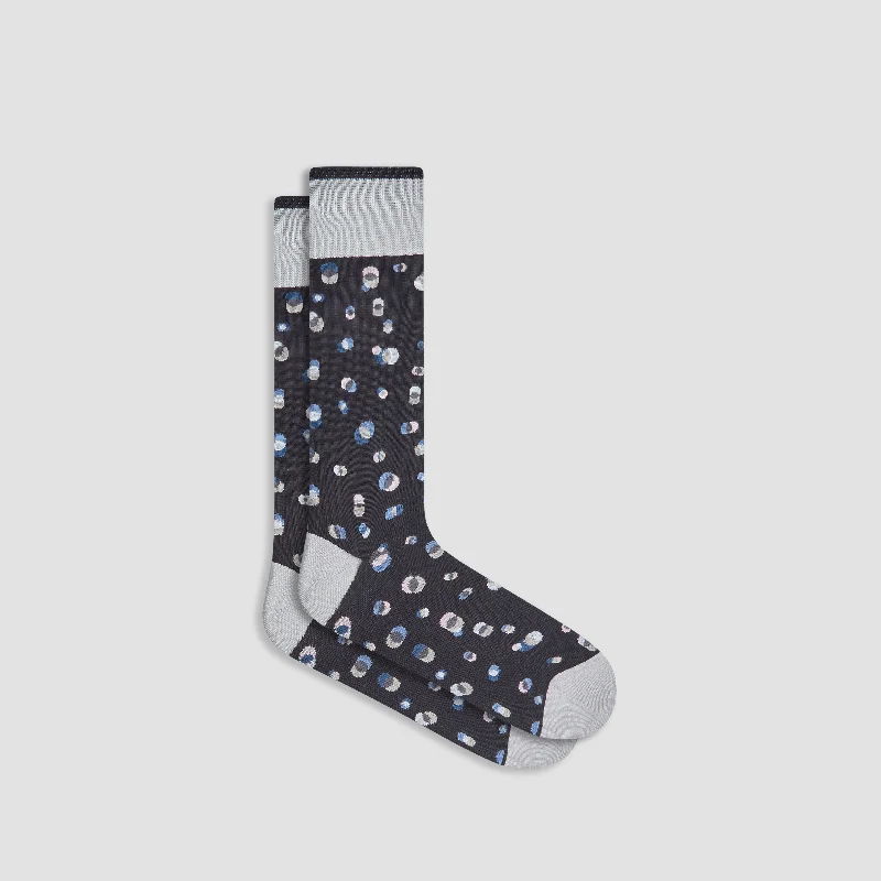 No-Show Running Socks-Geometric Mid-Calf Socks