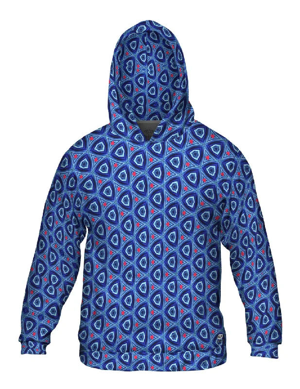 UV Protection Hoodie-Blue Sky Murano Pattern