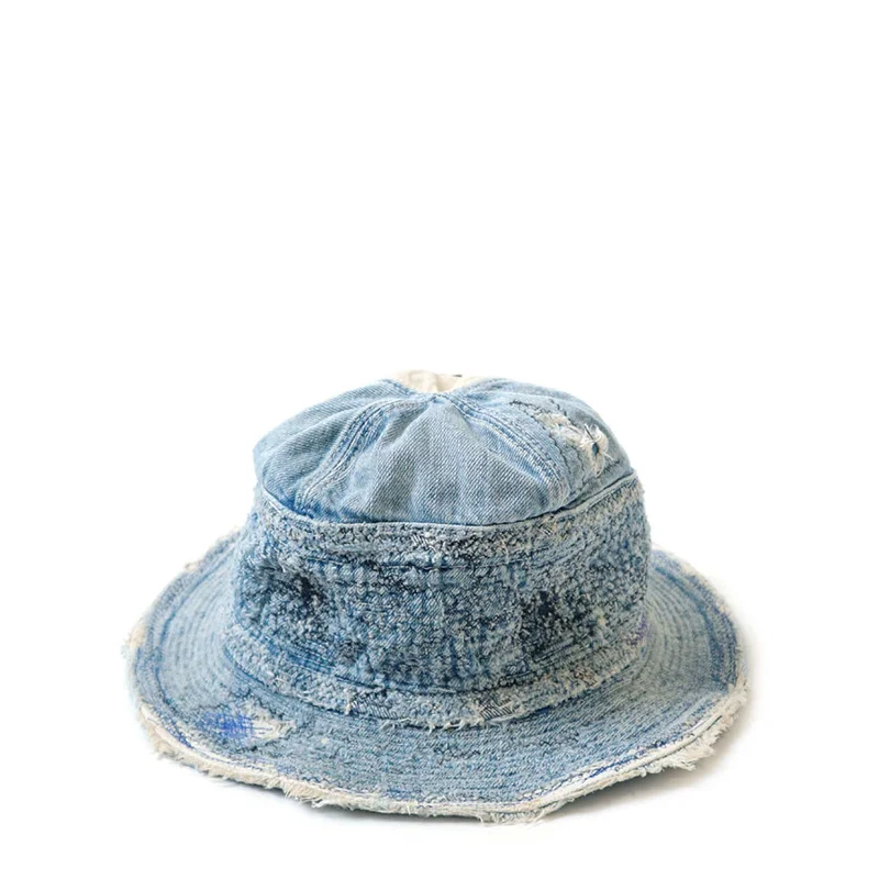 Streetwear Hat-11.5OZ DENIM THE OLD MAN AND THE SEA HAT (CRASH REMAKE)