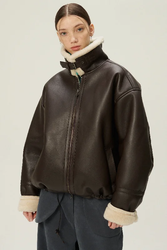 Punk Jacket-Cia Oversized Aviator Jacket