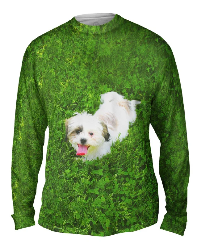 Turtleneck Long Sleeve-Maltese Rolling Around