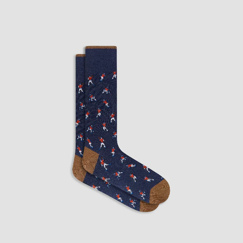 Business Socks-Football Mid-Calf Socks